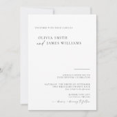 Minimalistische Hochzeitseinladung, elegante Hochz Einladung (Vorderseite)