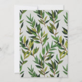 Minimalistische Hochzeitseinladung in Rosa und Grü Einladung (Rückseite)