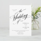 Minimalistische Hochzeitseinladung - Klassische Ho Einladung (Stehend Vorderseite)