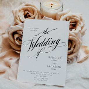 Minimalistische Hochzeitseinladung - Klassische Ho Einladung