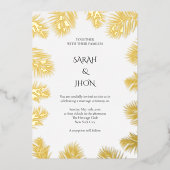 Minimalistische Hochzeitseinladung mit E Folieneinladung (Vorderseite)