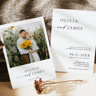 Minimalistische Hochzeitseinladung, moderne Hochze Einladung