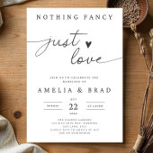 Minimalistische Hochzeitseinladung, nichts Extrava Einladung