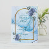 Minimalistische Hochzeitseinladung - stilvoll & ge Einladung (Stehend Vorderseite)