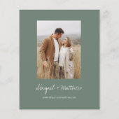 Minimalistische Hochzeitseinladung zur Budgethilfe (Rückseite)