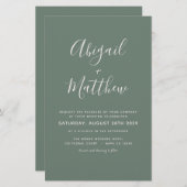 Minimalistische Hochzeitseinladung zur Budgethilfe (Vorne/Hinten)