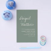 Minimalistische Hochzeitseinladung zur Budgethilfe Flyer (Einzeln)