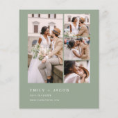 Minimalistische Hochzeitseinladung zur Budgethilfe Flyer (Vorne)