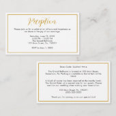 Minimalistische Hochzeitsempfehlung an der Goldgre Begleitkarte (Vorne/Hinten)