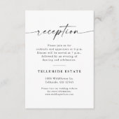 Minimalistische Hochzeitsempfehlung Begleitkarte (Vorderseite)