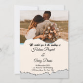 Minimalistische Hochzeitsempfehlung in Soft Brown Einladung (Vorderseite)