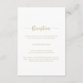 Minimalistische Hochzeitsempfehlung mit Gold Begleitkarte (Vorderseite)