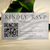 Minimalistische Hochzeitserie RSVP online mit QR-C Begleitkarte