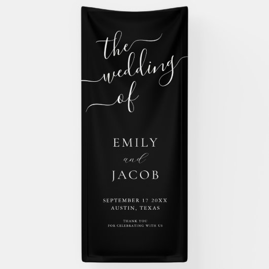 Minimalistische Hochzeitsfeier Banner (Vertikal)