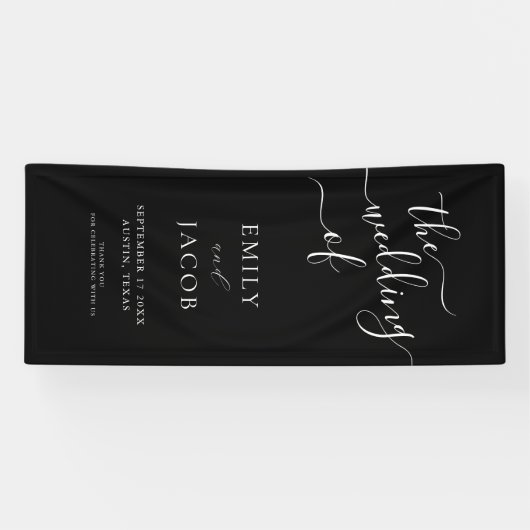 Minimalistische Hochzeitsfeier Banner (Horizontal)