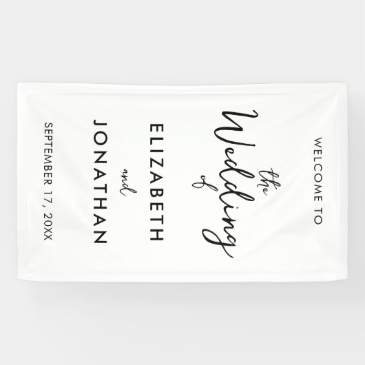 Minimalistische Hochzeitsfeier Banner (Horizontal)