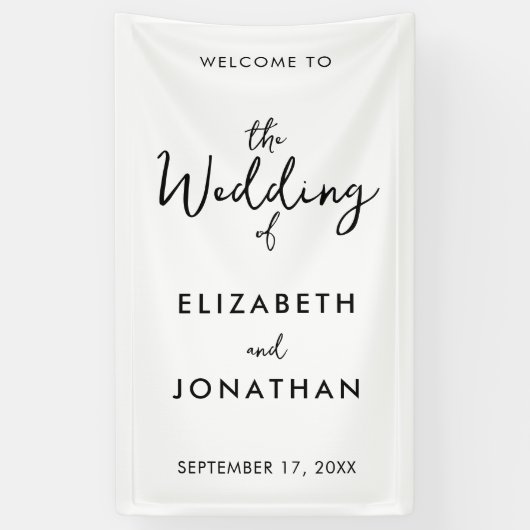 Minimalistische Hochzeitsfeier Banner (Vertikal)