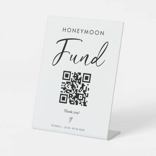 Minimalistische Hochzeitsfeier des modernen Honeym Sockelschild (Vorderseite)