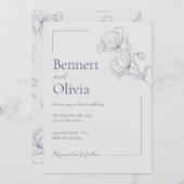 Minimalistische Hochzeitsfeier Einladung (Vorne/Hinten)