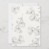 Minimalistische Hochzeitsfeier Einladung (Rückseite)