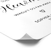 Minimalistische Hochzeitsfeier im Gedächtnis Poster (Ecke)