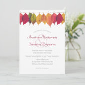 Minimalistische Hochzeitsfeier im Herbst Einladung (Stehend Vorderseite)