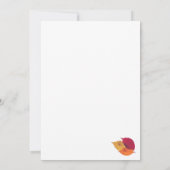 Minimalistische Hochzeitsfeier im Herbst Einladung (Rückseite)