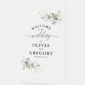 Minimalistische Hochzeitsfeier in sanften Grünanla Acrylschild (Winkel)