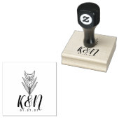 Minimalistische Hochzeitsfeier mit den ersten Logo Gummistempel (Stempel)