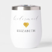 Minimalistische Hochzeitsfeier mit Gold Heart (Vorderseite)