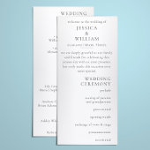 Minimalistische Hochzeitsfeier Programm