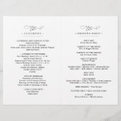 Minimalistische Hochzeitsfeierlichkeiten Bi-Fold-P (Rückseite)