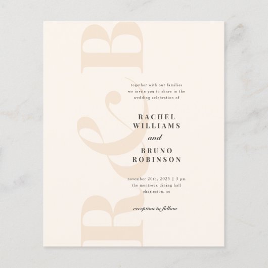 Minimalistische Hochzeitsfeiern mit Billigflug (Vorderseite)