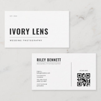 Minimalistische Hochzeitsfotografie | Transparent Visitenkarte
