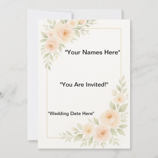 Minimalistische Hochzeitsgeschichten Einladung (Vorderseite)