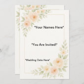 Minimalistische Hochzeitsgeschichten Einladung (Vorne/Hinten)