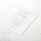 Minimalistische Hochzeitsimulation Folieneinladung (Gedreht)