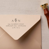 Minimalistische Hochzeitsinitialen Rücksendeadress Permastempel