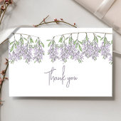 Minimalistische Hochzeitskalligrafie Script Lilac  Dankeskarte