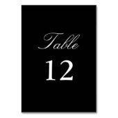 Minimalistische Hochzeitskalligraphie Tischnummer (Vorderseite)