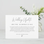 Minimalistische Hochzeitskarte Ankündigung (Stehend Vorderseite)