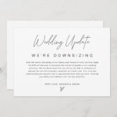 Minimalistische Hochzeitskarte Ankündigung (Vorne/Hinten)