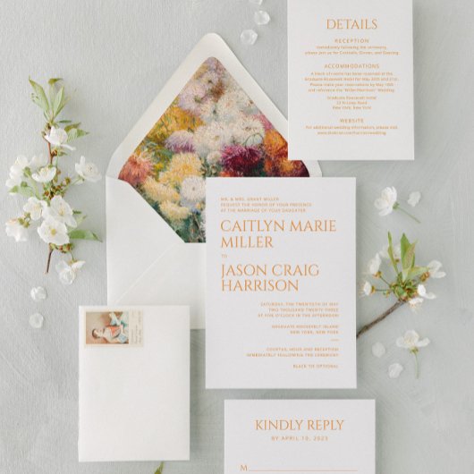 Minimalistische Hochzeitskarte Begleitkarte