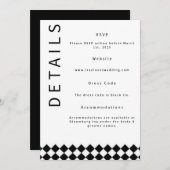 Minimalistische Hochzeitskarte Einladung (Vorne/Hinten)