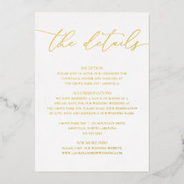 Minimalistische Hochzeitskarte für den White Gold Folieneinladung