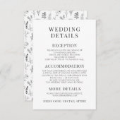 Minimalistische Hochzeitskarte für Schwarz-weiße B Begleitkarte (Vorne/Hinten)