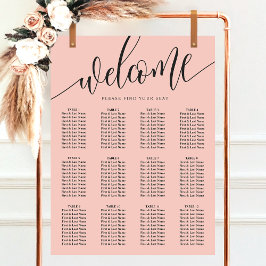 Minimalistische Hochzeitskarte für Weichkorallen Poster