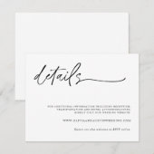 Minimalistische Hochzeitskarte | Hochzeitswebsite Dankeskarte (Vorne/Hinten)
