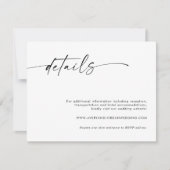 Minimalistische Hochzeitskarte | Hochzeitswebsite Dankeskarte (Vorderseite)