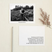 Minimalistische Hochzeitskarte mit Foto Einladung